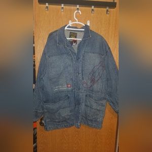 Ecko Unlimited Black Rhino Exibit Marvel Daredevil Jean Jacket XL
